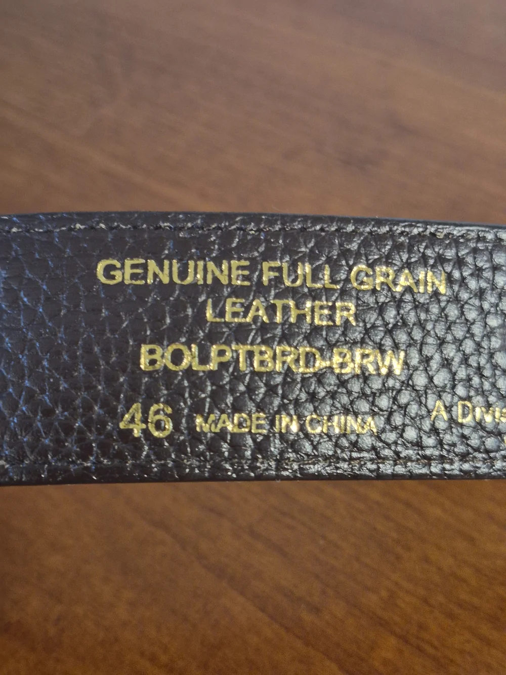 Men's Dark Brown Leather Belt with Silver Western Buckle Size 46